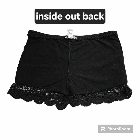 Juniors dizzylizzy Black Lace Shorts Size Large - Picture 4 of 9